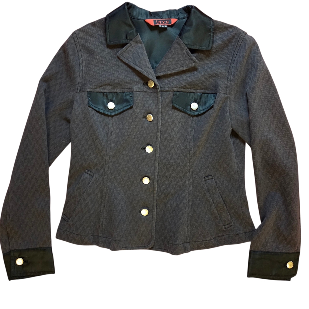 INVU Besti Belli Blazer Cropped Button Down Korean KPOP